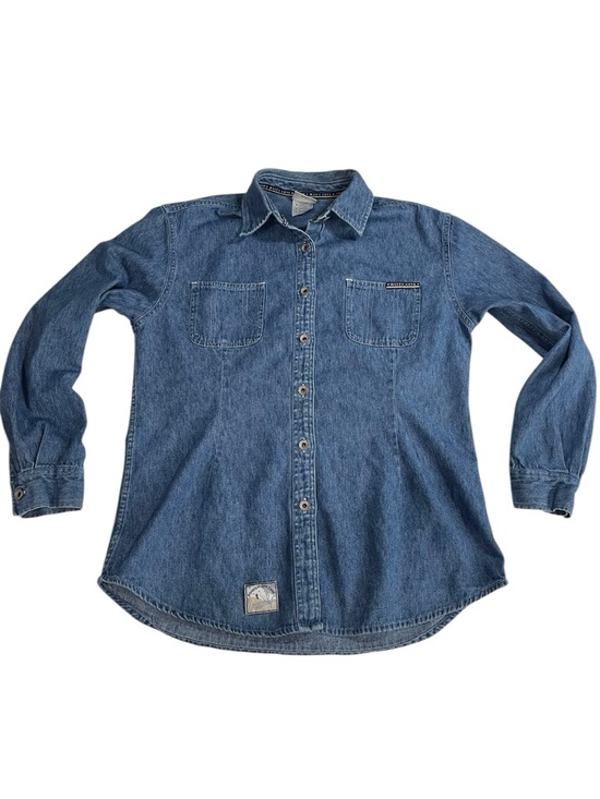 Disney Tops - DISNEY Pooh’s Misty Cove Embroidered Denim Shirt medium